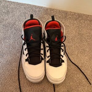 Jordan Kids Sneakers White and Black with Red Accents